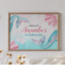 Search for mermaid welcome sign posters Girl birthday