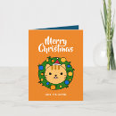 Search for orange cat christmas cards Merry
