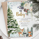 Search for snow baby girl shower invitations Forest