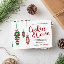 Search for hot pink christmas invitations Cookies and cocoa