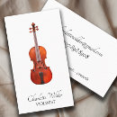 Search for music lessons business cards Violin