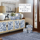 Search for blue floral wrapping paper Blue and white
