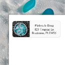 Search for sea glass return address labels Blue