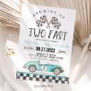 Search for two fast birthday invitations Race car party