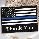 Search for police thank you cards Thin blue line