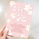 Search for five is a vibe birthday invitations Pink