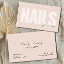 Search for nail salon business cards Pink