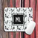 Search for animal sketch mouse mats Black and white