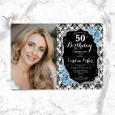 Search for damask 50th birthday invitations Fifty