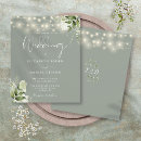 Search for light green wedding invitations String lights