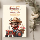 Search for tractor birthday invitations Party animals