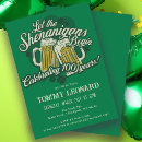 Search for irish beer invitations Lucky shamrock
