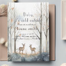 Search for winter woodland baby shower invitations Snowy forest