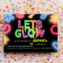 Search for lets glow crazy party invitations For kids