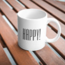 Search for happiness mugs Minimalist