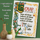 Search for love never fails posters Bible verse