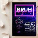 Search for gamer party invitations Colourful