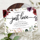 Search for burgundy wedding reception invitations Nothing fancy just love