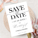Search for wedding save the date invitations white