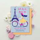Search for fashionista birthday invitations Eiffel tower