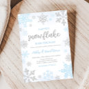 Search for blue and silver baby shower invitations Snowflake