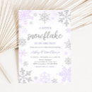 Search for purple winter wonderland invitations Silver