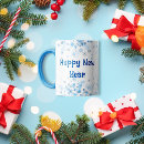 Search for blue and white snowflakes mugs Ice