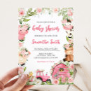 Search for barnyard animals baby shower invitations Pink