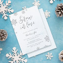 Search for snow in love bridal shower invitations Elegant