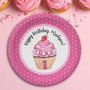 Search for cupcake plates Happy birthday