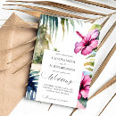 Search for watercolor hibiscus wedding invitations Palm leaves