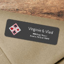 Search for playing cards return address labels Diamonds