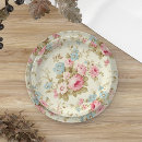 Search for yellow rose paper plates Vintage floral