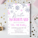 Search for pink winter wonderland invitations December january february