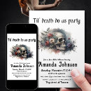 Search for skull bridal shower invitations Bride or die