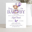 Search for purple baby girl shower invitations Lavender