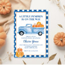 Search for blue truck baby shower invitations Pumpkins