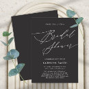 Search for dark bridal shower invitations Minimalist