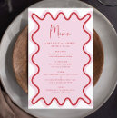 Search for pink menus Bridal shower