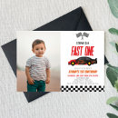 Search for chequered flag birthday invitations Fast one