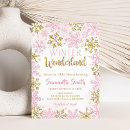 Search for winter wonderland baby shower invitations Pink