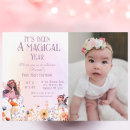 Search for princess 1st birthday invitations Whimsical