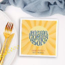 Search for 70s retro napkins Baby shower