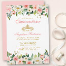Search for blush quinceanera invitations Elegant