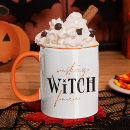 Search for funny witch mugs Typography