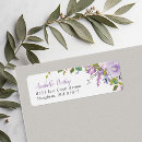 Search for lilac return address labels Watercolor