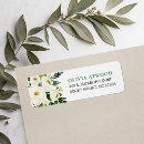 Search for rose flowers return address labels Botanical greenery