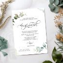 Search for post wedding invitations Calligraphy