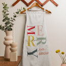 Search for merry and bright aprons Colourful
