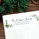 Search for pine and berries return address labels Greenery
